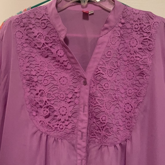 Purple long sleeve blouse 4x - Picture 3 of 3